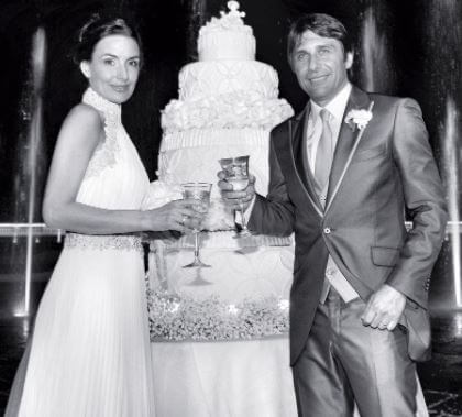 Elisabetta Muscarello and Antonio Conte on their wedding day.
